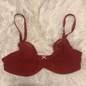 Gap red lace bra
